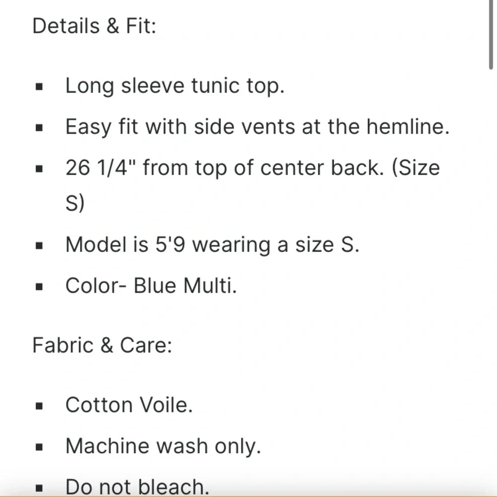 NWT 100% cotton Camden tunic top - Picture 5 of 6